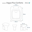 Ver imagem 3 de Assento Sanitário Poliester para Vaso Deca Vogue Plus Conforto PNE (Sem Abertura Frontal)