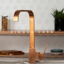 Ver imagem 2 de Torneira para cozinha Misturador Monocomando em Aço Inox Escovado São lorenço Pingoo.casa -