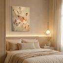 Ver imagem 1 de Quadro Decorativo Borboletas Delicadas em Canvas Tons Neutros 60x90