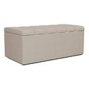 Ver imagem 1 de Recamier Calcadeira Bau 100 Cm Dalia Linho Bege Artte Bege