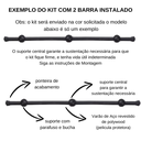 Ver imagem 4 de Kit Varão para Cortina 2,50 Metros 19mm Tabaco