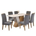 Ver imagem 2 de Mesa de Jantar Retangular Loreal C/6 Cad Fran Mel/blonde/grafite - Casa Giulia