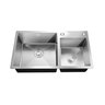 Kit Cuba Dupla Pia Gourmet Cozinha Luxo C/torneira Gourmet Monocomando Misturador Aço Inox - 4