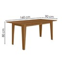 Ver imagem 3 de Conjunto de Jantar Liz 6 Lugares Tampo MDP Cadeiras Estofadas Suede Carvalho 160cm Poliman Móveis