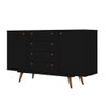 Armário Buffet Preto Retrô Califórnia Ac - Cor: Preto - 6