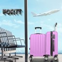 Ver imagem 2 de Mala de Bordo Abs 4 Rodas Adventure Fortt Rosa - Mab01-ra