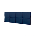 Ver imagem 1 de Cabeceira Painel Cama Box Casal 1,40 México Estofada Suspensa Dobrável - Azul Suede