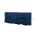 Ver imagem 5 de Cabeceira Painel Cama Box Casal 1,40 México Estofada Suspensa Dobrável - Azul Suede