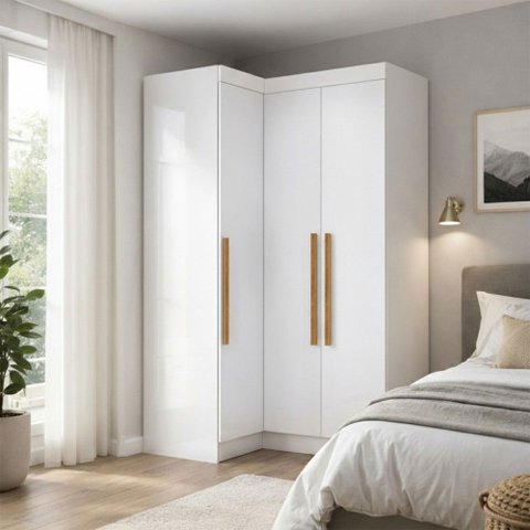 Guarda-roupa Solteiro Modulado Odisseia Plus 3 Portas Branco - Maxel