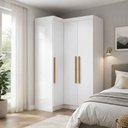 Ver imagem 1 de Guarda-roupa Solteiro Modulado Odisseia Plus 3 Portas Branco - Maxel