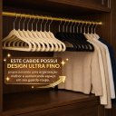 Ver imagem 5 de Kit 200 Cabides Premium Veludo Rrister Adulto Slim Antideslizante para Closet Organizado