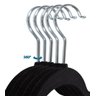 Kit 200 Cabide Preto Veludo Antideslizante Ultra Finos - 7