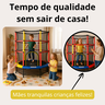 Cama Elastica Colorida Trampolim Pula Pula Colorida Criança Infantil - 5