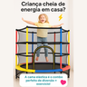 Cama Elastica Colorida Trampolim Pula Pula Colorida Criança Infantil - 4