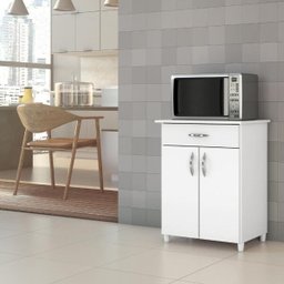 Balcão Dallas MOOB 2 Portas 1 Gaveta 60 cm Branco - 4
