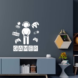 Adesivo Decorativo de Parede Gamer Quarto Adolescente Vídeo Game Controles Jogos Kanto Store Adesivo - 3