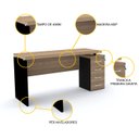 Ver imagem 3 de MESA P/ ESCRITÓRIO 4 GAVETAS PANDIN PE40 - NATURALLE M1640PG04GPE40