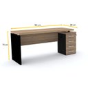 Ver imagem 2 de MESA P/ ESCRITÓRIO 4 GAVETAS PANDIN PE40 - NATURALLE M1640PG04GPE40