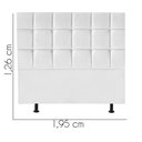 Ver imagem 2 de Cabeceira Estofada Cama Box Casal King 195cm Espanha Corino Branco- Mabe Magazine