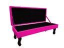 Ver imagem 2 de Recamier Baú Luis Xv Capitonê Retrô 120 cm Couro Rosa Pink Mz Decor