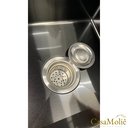 Ver imagem 3 de Cuba Cozinha Dupla Aço Inox Preta 78x43 Quadrada C/torneira
