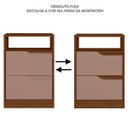 Ver imagem 3 de Mesa de Cabeceira 2 Gavetas Sara Flex Nogueira/Capuccino