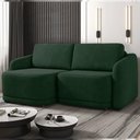 Ver imagem 2 de Sofá Cama Modulado Retrátil e Reclinável Decorativo Varsóvia 176cm Veludo Verde G33 - Gran Belo