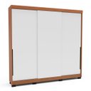 Ver imagem 2 de Roupeiro Madri 3 Portas de Correr 4 Gavetas 217x213cm Branco/Freijó 250704