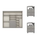 Ver imagem 4 de Conjunto Quarto Adulto Nova York Espresso Móveis Cinza