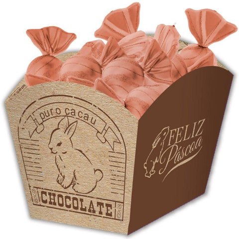 Cachepot de Papel Páscoa Puro Cacau - 8 Unidades