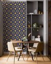 Ver imagem 4 de Papel de Parede Adesivo Arabesco Azul e Amarelo 2,80m