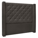 Ver imagem 3 de Kit Cabeceira e Calçadeira Recamier Queen 1,60m Vicenza Suede - Pallazio Cinza