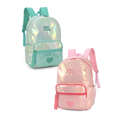 Mochila Costas Juvenil Luxo Up4you I Love You Brilho:verde - 7