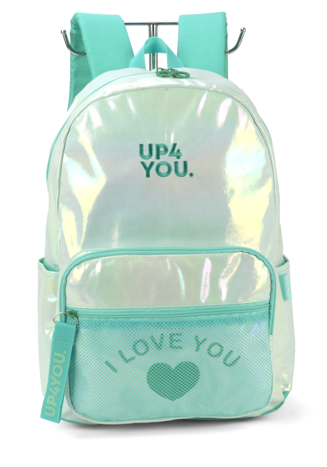 Mochila Costas Juvenil Luxo Up4you I Love You Brilho:verde - 8