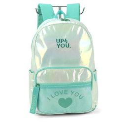 Mochila Costas Juvenil Luxo Up4you I Love You Brilho:verde - 8