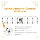 Ver imagem 5 de Cercadinho Dobrável 7 Módulos Divisor de Ambientes para Pet Cães e Gatos Branco