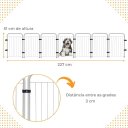 Ver imagem 4 de Cercadinho Dobrável 7 Módulos Divisor de Ambientes para Pet Cães e Gatos Branco