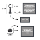 Ver imagem 2 de Kit Varão para Cortina 2,5 Metros 28mm Imbuia