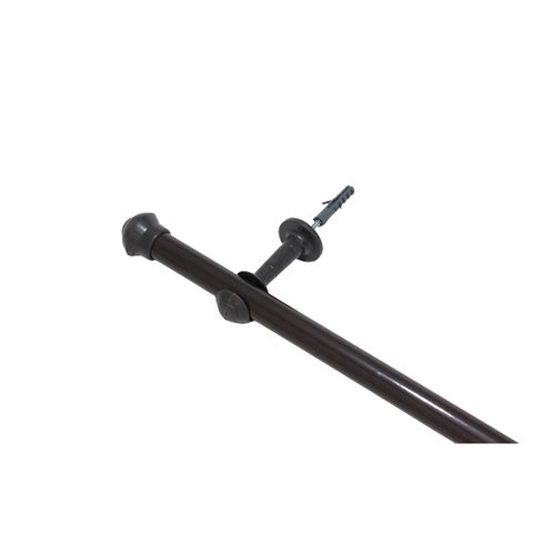 Kit Varão para Cortina 2,5 Metros 28mm Imbuia