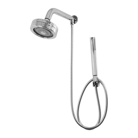 Chuveiro Ducha Gás Solar Autolimpante Cromado C/ Desviador Duchinha de Mão Completo