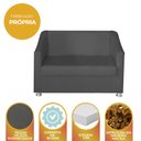 Ver imagem 4 de Poltrona Namoradeira Sala de Estar 110cm Tilla Suede - Mafer: Cinza