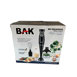 Mixer 3 em 1 Turbo Multifuncional Processador Bak Preto 220v - 3