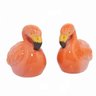 Kit Saleiro Pimenteiro Casal de Flamingos em cerâmica - 2