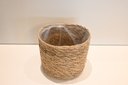 Ver imagem 1 de Cesto Cachepot de Palha Natural Seagrass com Forro de Plástico para Vaso