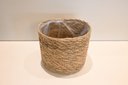 Ver imagem 2 de Cesto Cachepot de Palha Natural Seagrass com Forro de Plástico para Vaso
