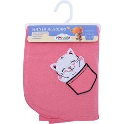 Manta para Bebê em Malha Algodão Pimpolho:rosa Escuro - 3