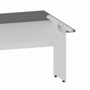 Ver imagem 6 de Mesa Auxiliar Dupla de Plataforma de Acoplar para Escritório com Estrutura Metálica 120cm Corporate Cinza Sagrado Com Branco
