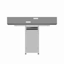 Ver imagem 5 de Mesa Auxiliar Dupla de Plataforma de Acoplar para Escritório com Estrutura Metálica 120cm Corporate Cinza Sagrado Com Branco