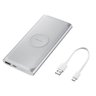 Bateria Powerbank Fast Charger USB sem Fio 10000mAh Samsung - Cinza Claro - 1