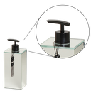 Ver imagem 2 de KIT LAVABO BANHEIRO LUXO VIDRO 2 PEÇAS: ESPELHO PRETO